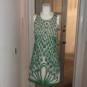 gorgeous print,  lined shift dress